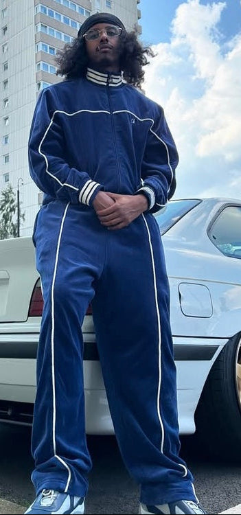 CORTEIZ VVS velour Amg Tracksuit Set - Navy