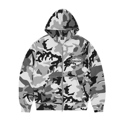 CORTEIZ Island Puff Print Zip Hoodie Arctic Camo