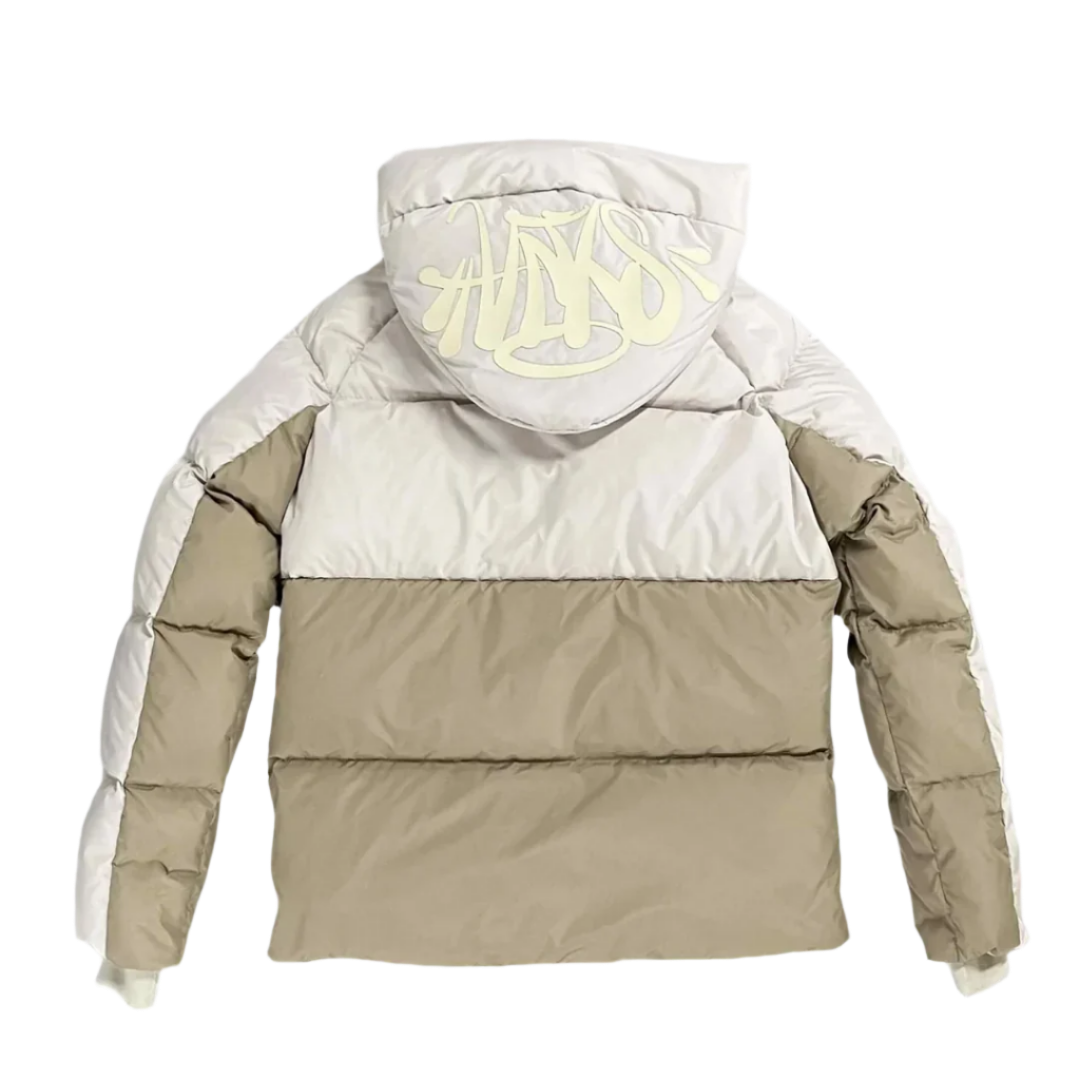 Syna World Logo Puffer Jacket - Cream