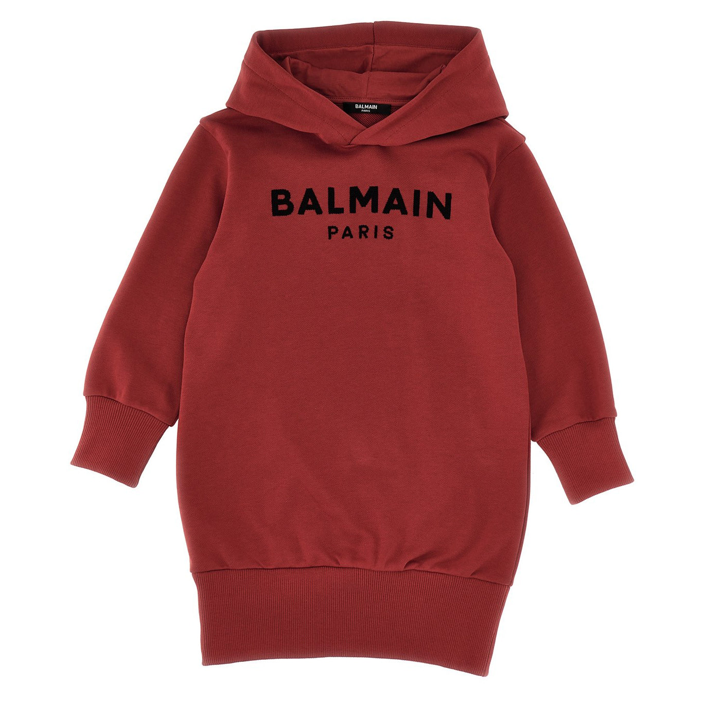 BALMAIN KIDS Logo Embroidery Hooded Dress