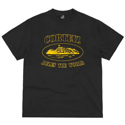 Corteiz RTW Glow In The Dark OG Alcatraz T-Shirt - Black