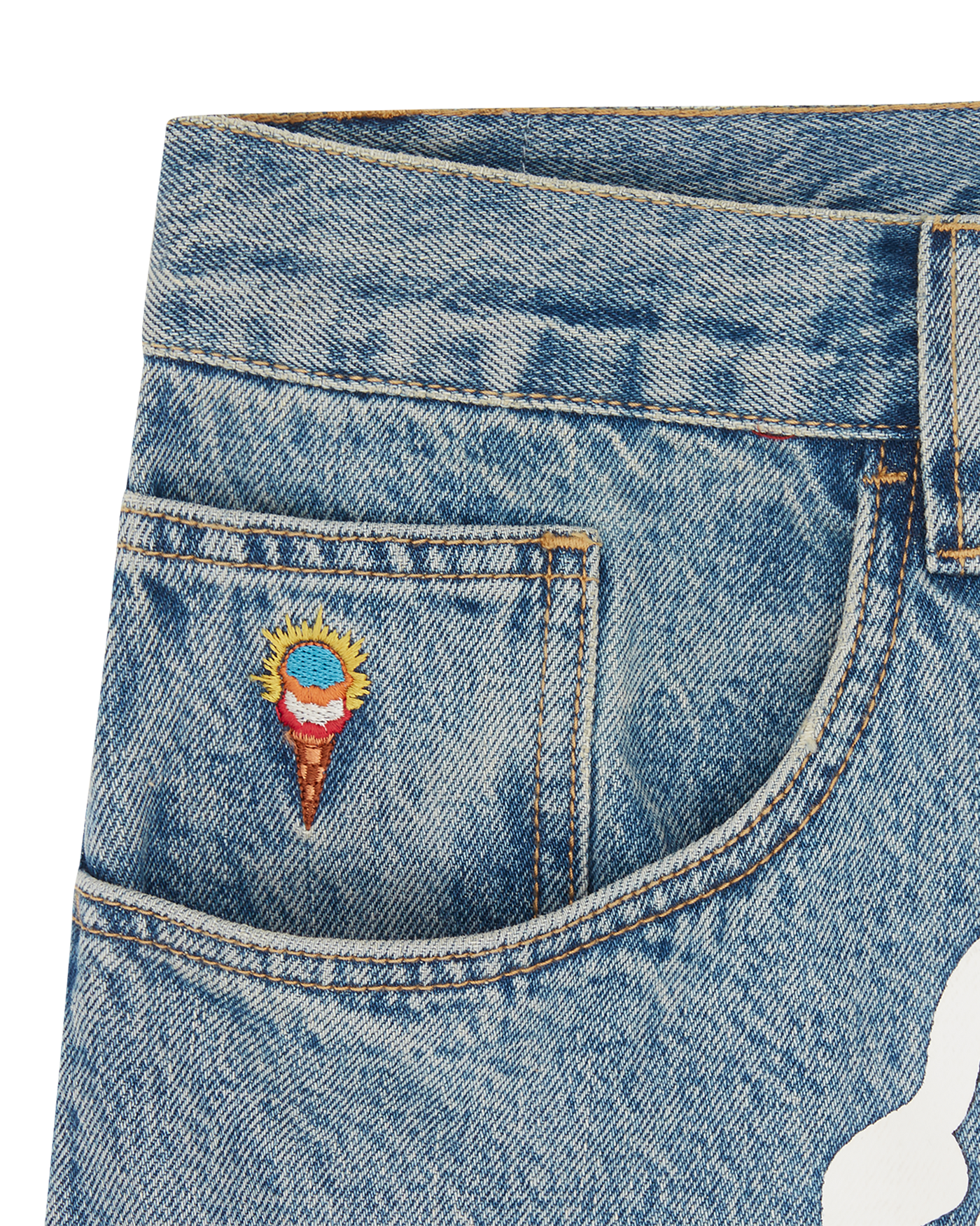 ICECREAM Check Lined Denim Pant