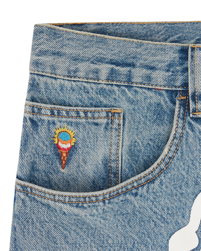 ICECREAM Check Lined Denim Pant