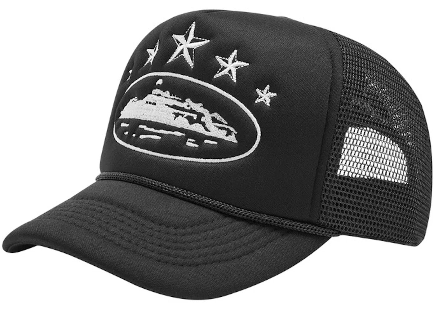 Corteiz 5Starz Alcatraz Trucker Hat Black