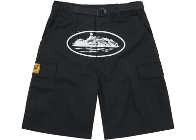 Corteiz Alcatraz Cargo Shorts Black