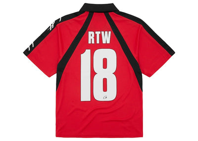 Corteiz Alcatraz Red Football Jersey: Authentic FW23 Men's Streetwear Style Top