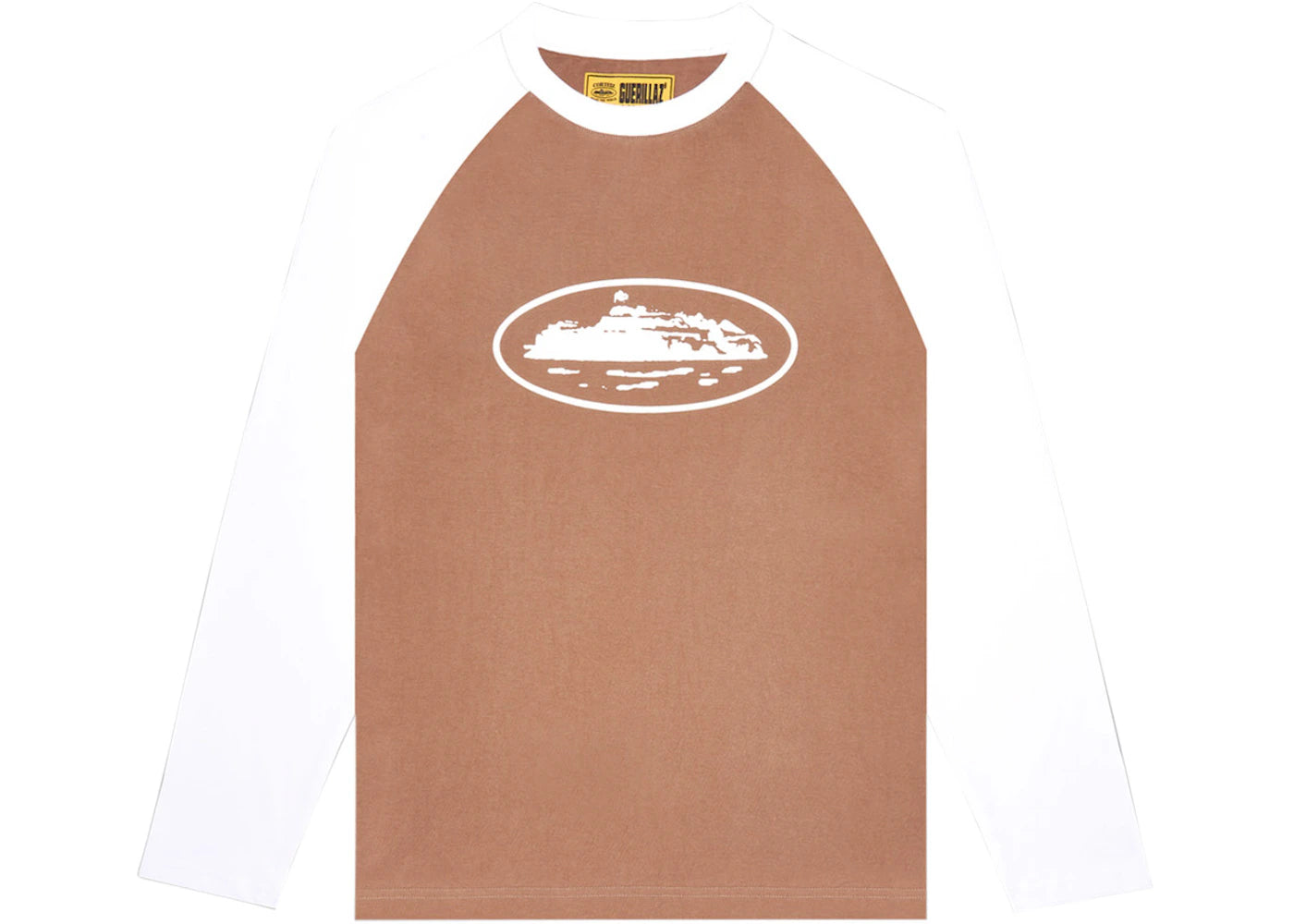 Corteiz Men's Raglan Long Sleeve Brown T-Shirt - FW22 Streetwear Top