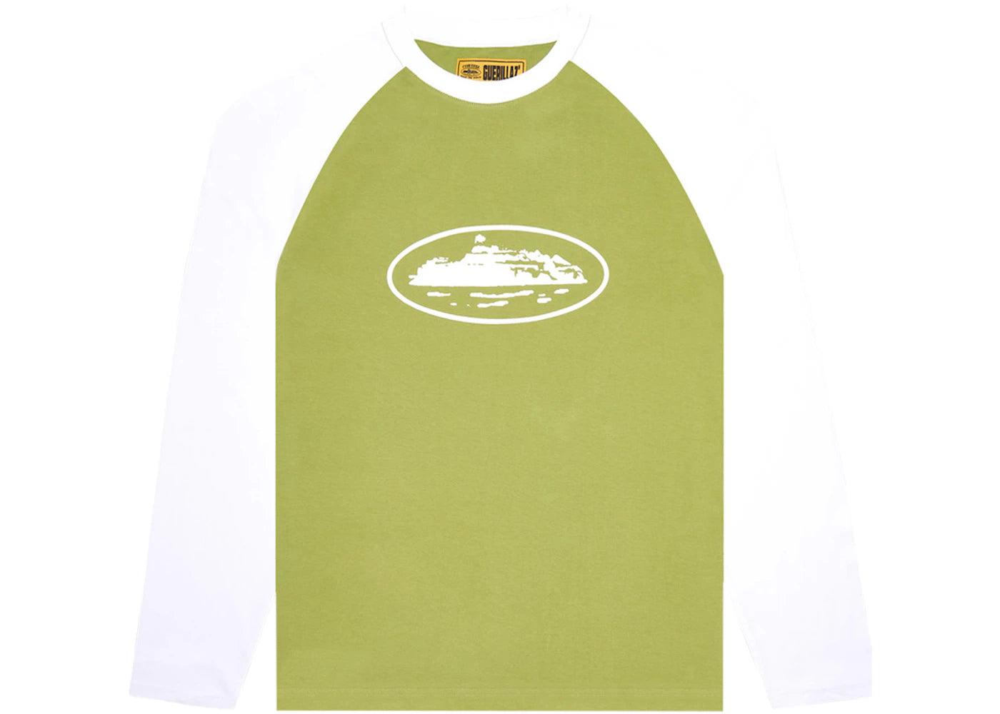 Corteiz Sage Green Raglan Long Sleeve T-Shirt for Men