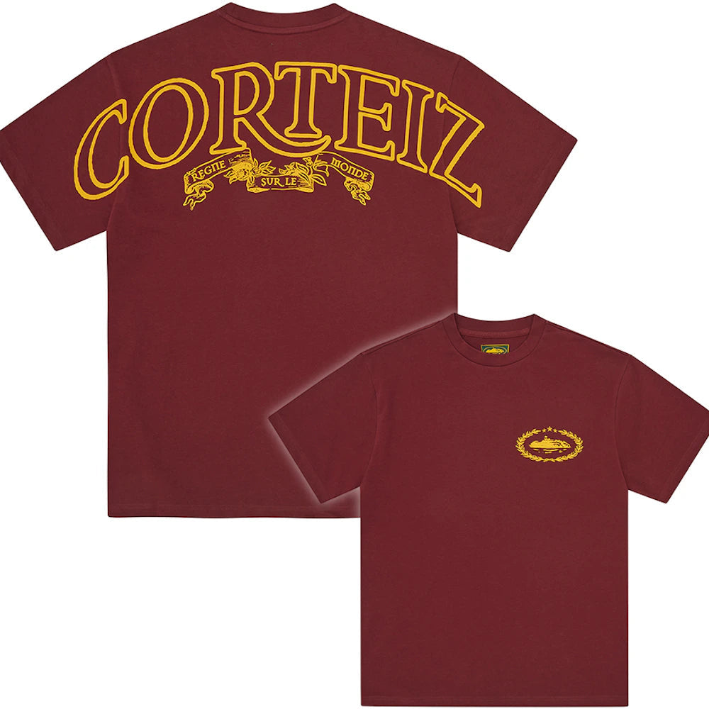 Corteiz Royale Heavyweight Tee Burgundy