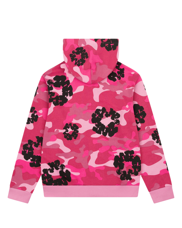 Denim Tears - Pink Camo Cotton Wreath Zip Up Hoodie