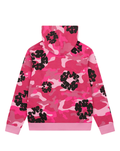 Denim Tears - Pink Camo Cotton Wreath Zip Up Hoodie