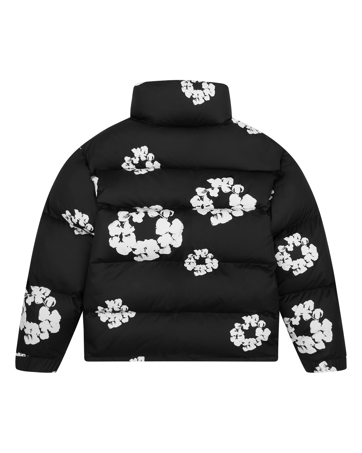 Denim Tears Cotton Wreath Black Down-Filled Puffer Jacket Warmth