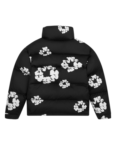 Denim Tears Cotton Wreath Black Down-Filled Puffer Jacket Warmth