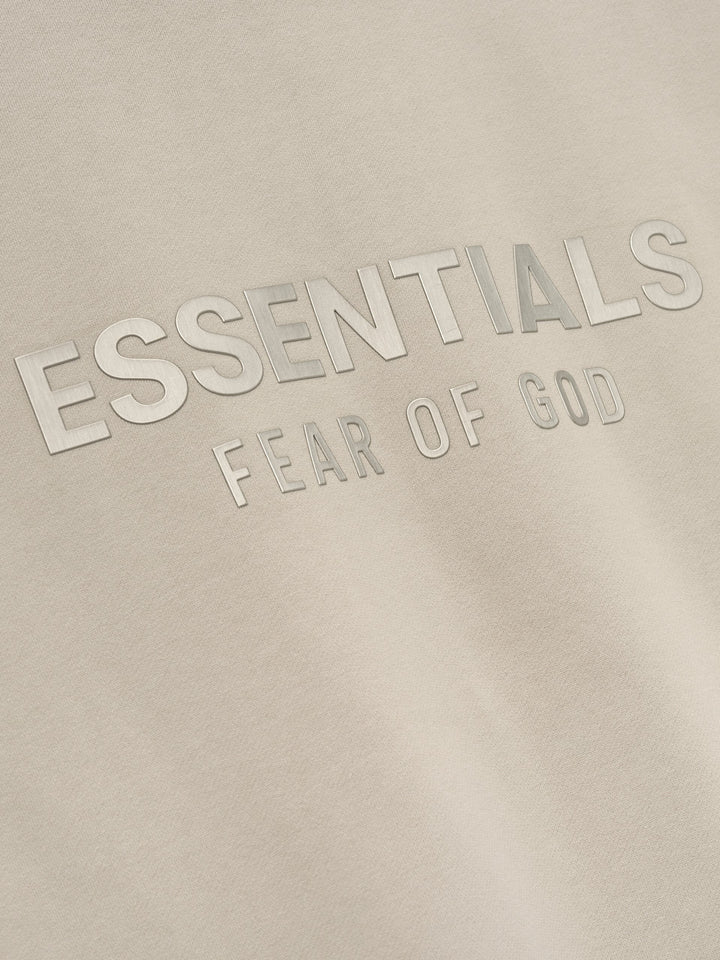 FEAR OF GOD ESSENTIALS Metallic Logo Fleece Hoodie 'Timber' SP25