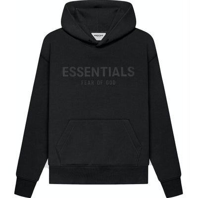 (SALE) FEAR OF GOD ESSENTIALS HOODIE BLACK KIDS/JR