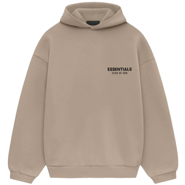 FEAR OF GOD ESSENTIALS Logo Over The Head Hoodie SS25 Desert Sand