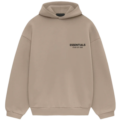 FEAR OF GOD ESSENTIALS Logo Over The Head Hoodie SS25 Desert Sand