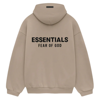 FEAR OF GOD ESSENTIALS Logo Over The Head Hoodie SS25 Desert Sand