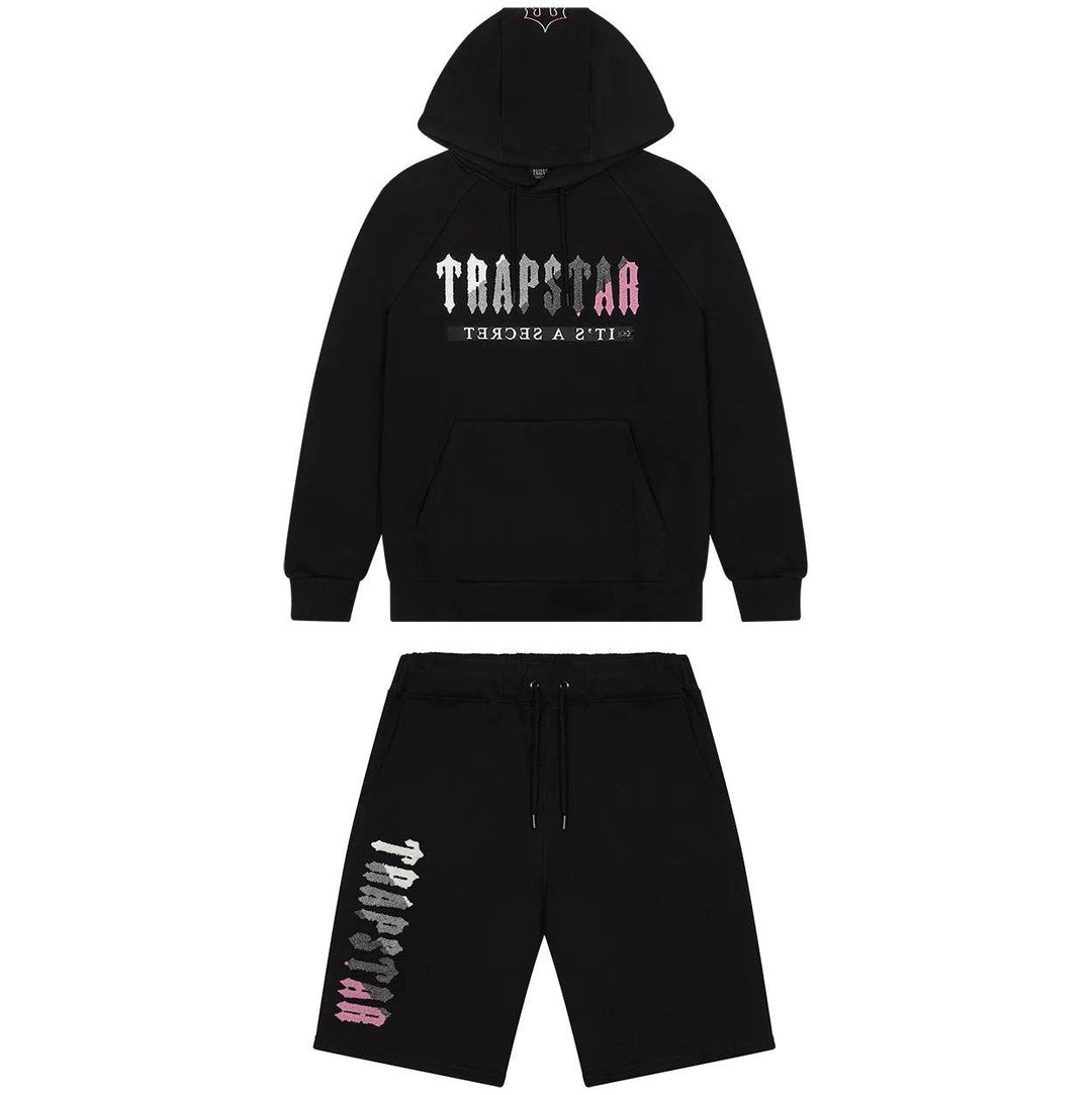 Trapstar Decoded Hooded Short Set - Black/Pink – Royal Culture
