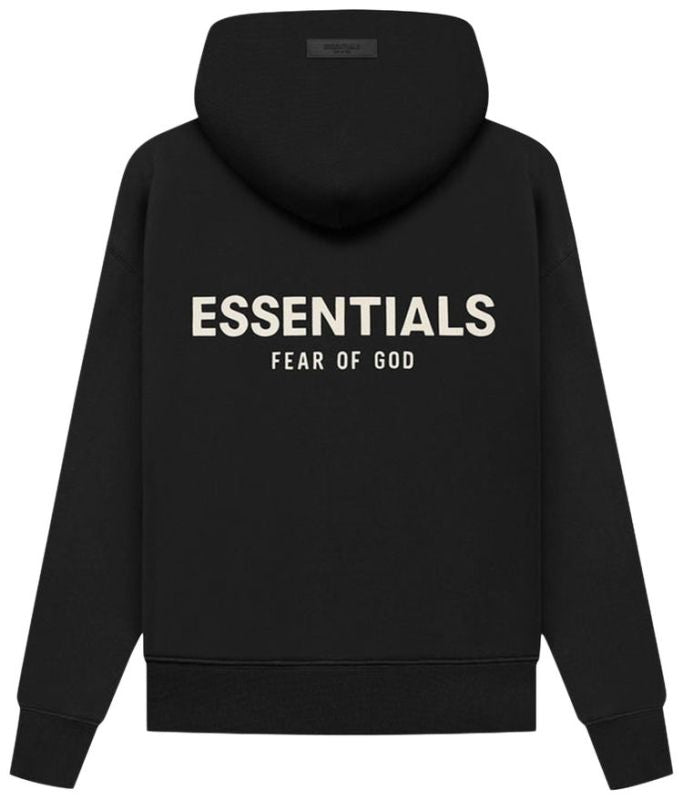 (SALE) FEAR OF GOD ESSENTIALS HOODIE BLACK KIDS/JR SS22