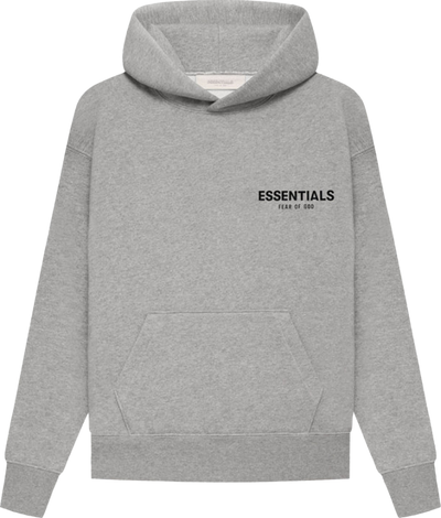 (SALE) FEAR OF GOD ESSENTIALS HOODIE DARK OATMEAL KIDS/JR SS22
