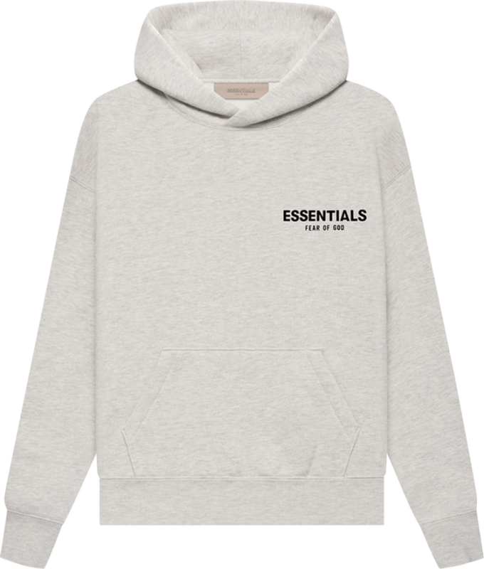 (SALE) FEAR OF GOD ESSENTIALS HOODIE LIGHT OATMEAL KIDS/JR SS22