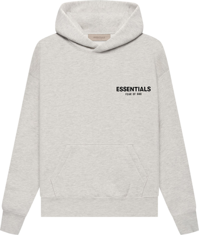 (SALE) FEAR OF GOD ESSENTIALS HOODIE LIGHT OATMEAL KIDS/JR SS22
