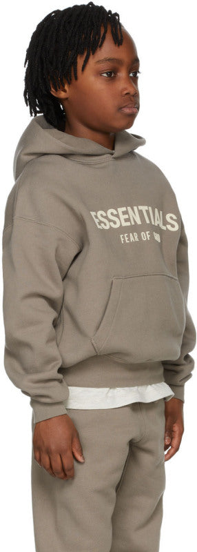 (SALE) FEAR OF GOD ESSENTIALS HOODIE DESERT TAUPE KIDS/JR SS22