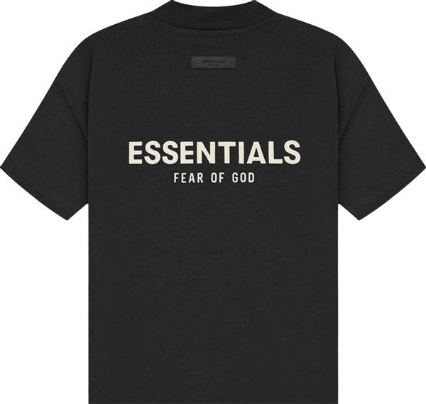 (SALE) FEAR OF GOD ESSENTIALS S SHIRT BLACK KIDS/JR SS22
