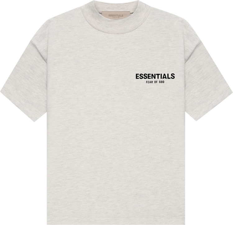 (SALE) FEAR OF GOD ESSENTIALS S SHIRT LIGHT OATMEAL KIDS/JR SS22