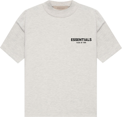(SALE) FEAR OF GOD ESSENTIALS S SHIRT LIGHT OATMEAL KIDS/JR SS22