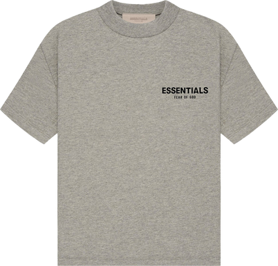 (SALE) FEAR OF GOD ESSENTIALS S SHIRT DARK OATMEAL KIDS/JR SS22