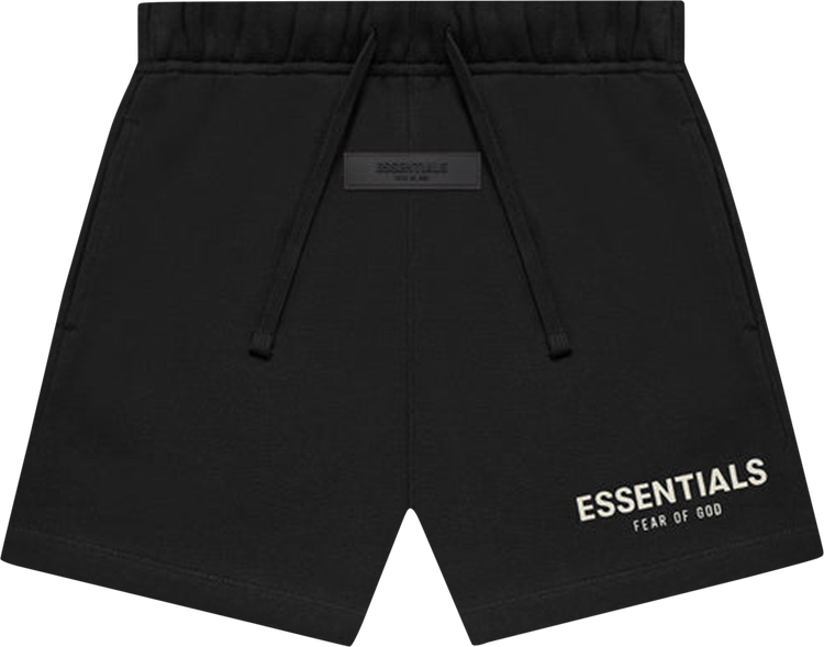 (SALE) FEAR OF GOD ESSENTIALS SHORTS BLACK KIDS/JR SS22