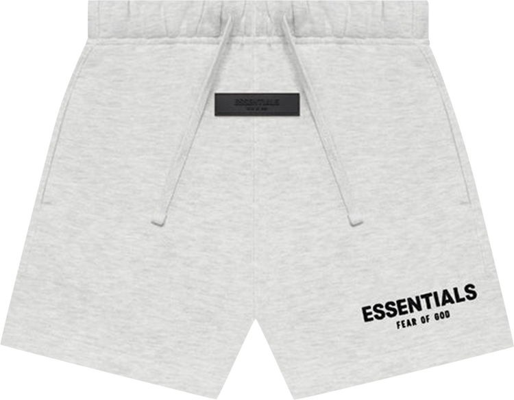 (SALE) FEAR OF GOD ESSENTIALS SHORTS LIGHT OATMEAL KIDS/JR SS22