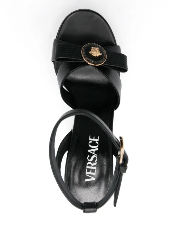 Versace 140 MM Gianni Ribbon Heel Sandal