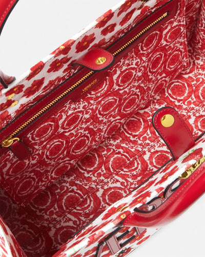 VERSACE STRAWBERRY GARDEN LA MEDUSA LARGE TOTE BAG