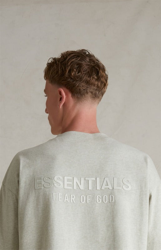 Fear of God Essentials SP25 T-Shirt ‘Heather Stone’