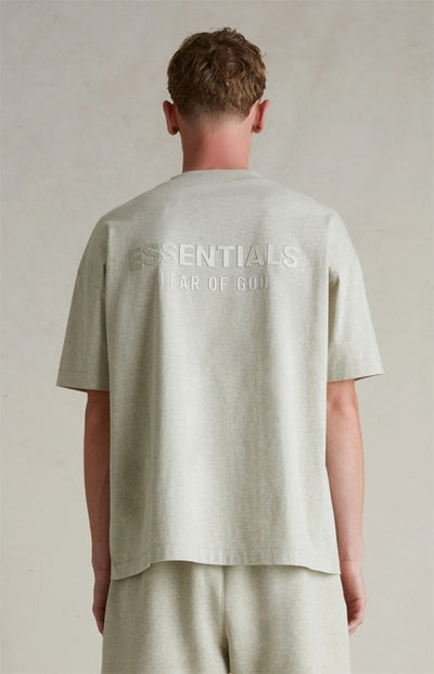 Fear of God Essentials SP25 T-Shirt ‘Heather Stone’