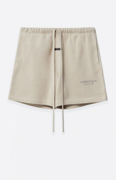 Fear of God Essentials SP25 Metallic Logo Shorts ‘Heather Stone’