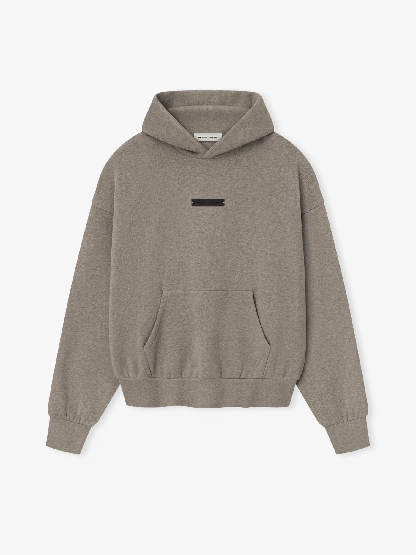 FEAR OF GOD ESSENTIALS Metallic Logo Fleece Hoodie ‘Homestead Heather’ SP25