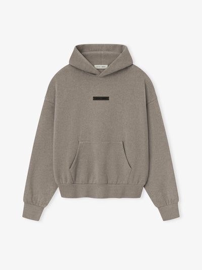 FEAR OF GOD ESSENTIALS Metallic Logo Fleece Hoodie ‘Homestead Heather’ SP25
