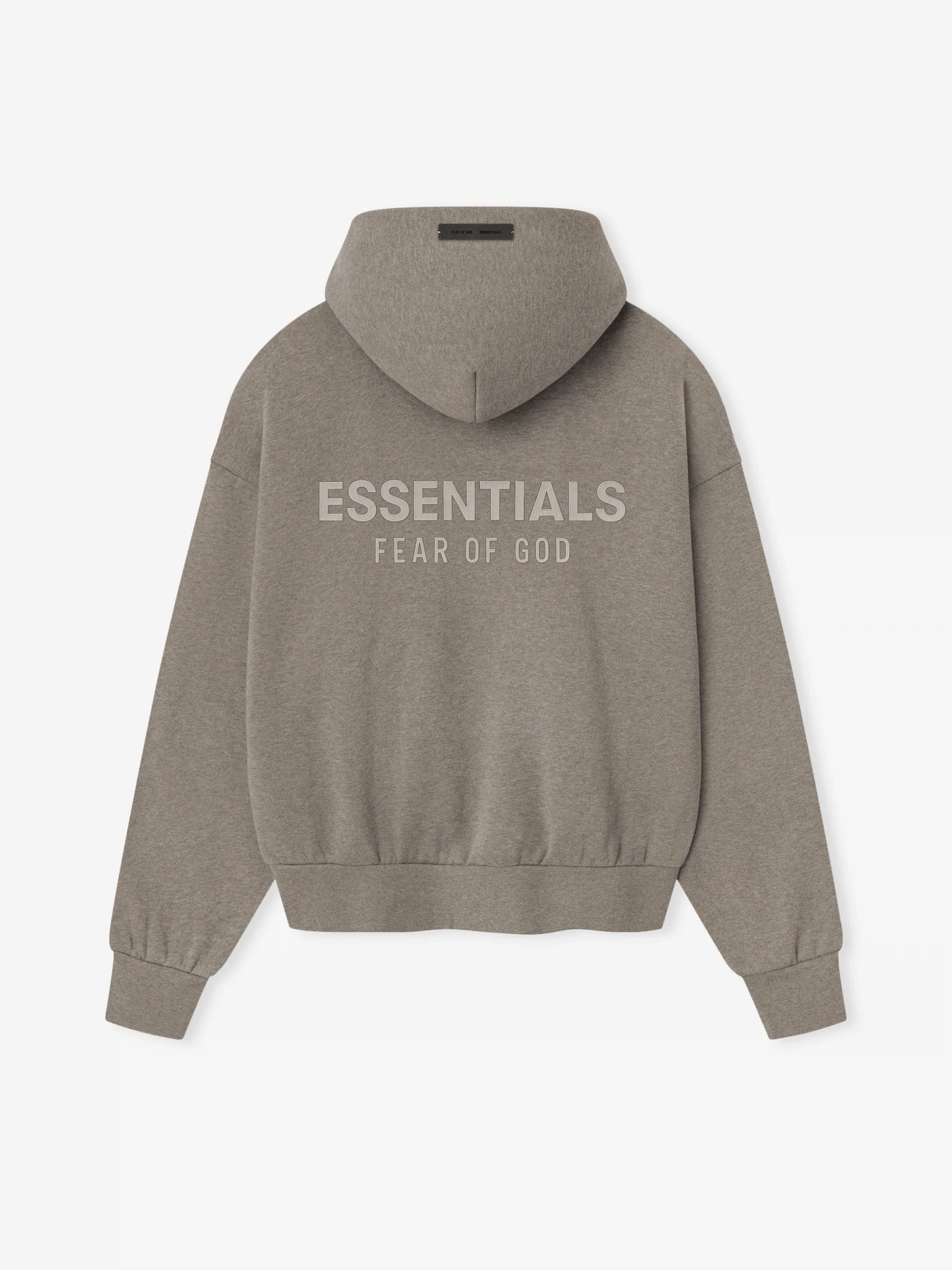 FEAR OF GOD ESSENTIALS Metallic Logo Fleece Hoodie ‘Homestead Heather’ SP25