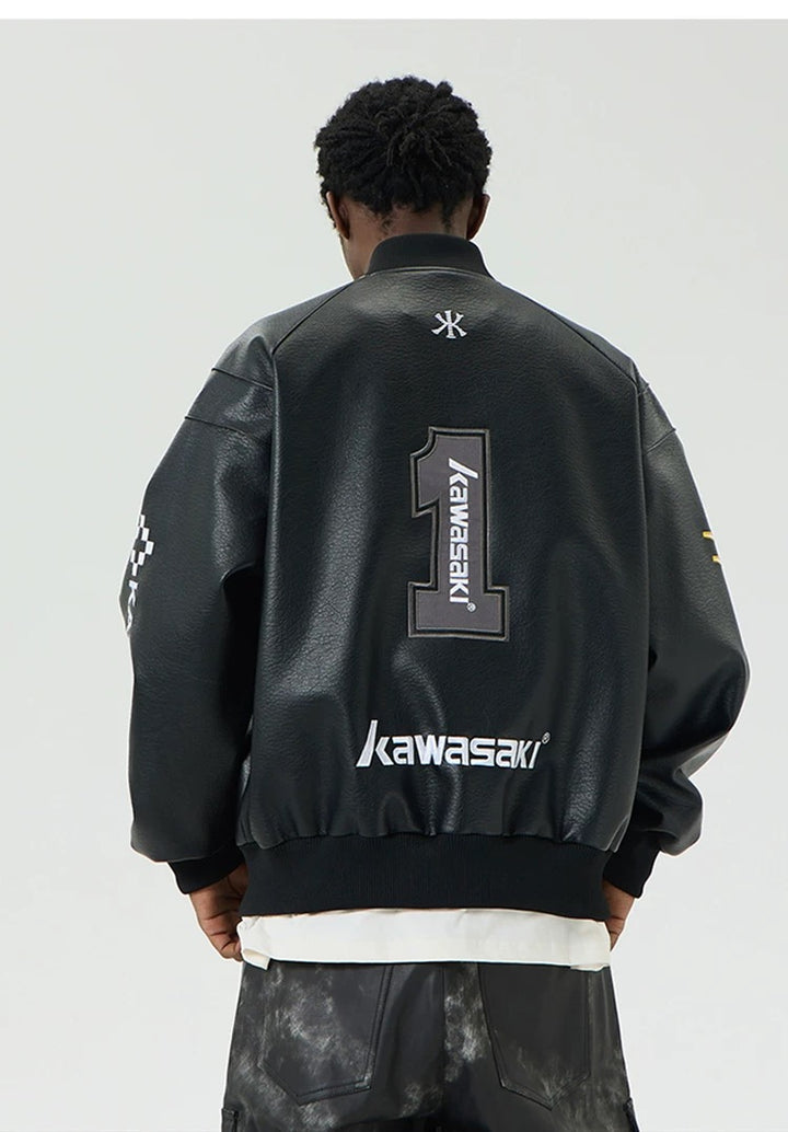 Kawasaki Leather Jacket Black – Royal Culture