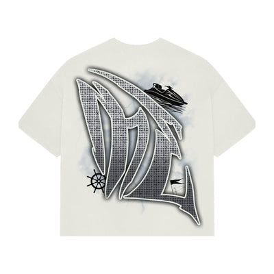 Mixed Emotion Women's Cream Jetski Rhinestone Tee Limited