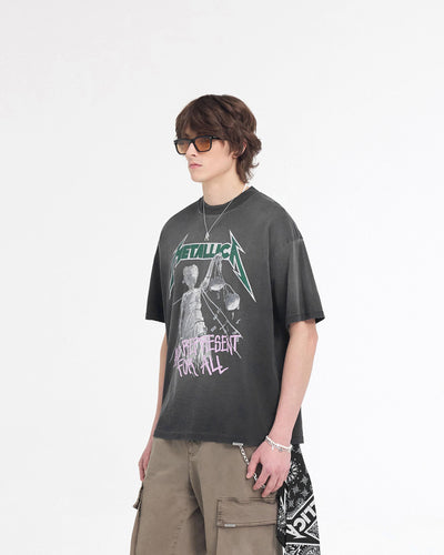 Metallica Justice T-Shirt Stained Black