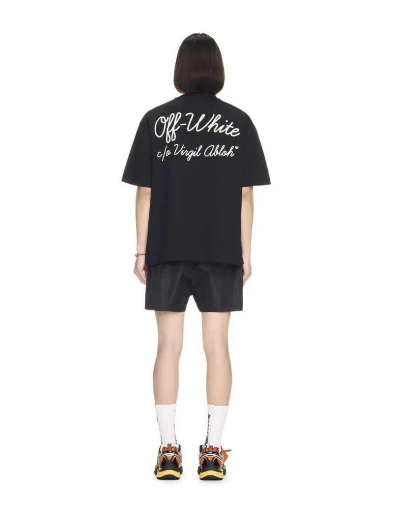 Off White Black Script T Shirt