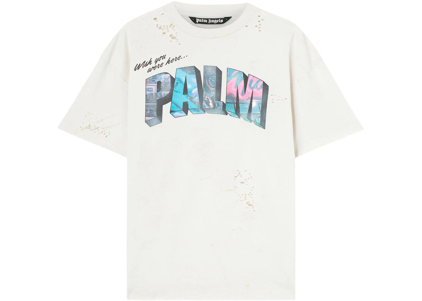 Palm Angels Palm Sign Vintage T-Shirt 'White'