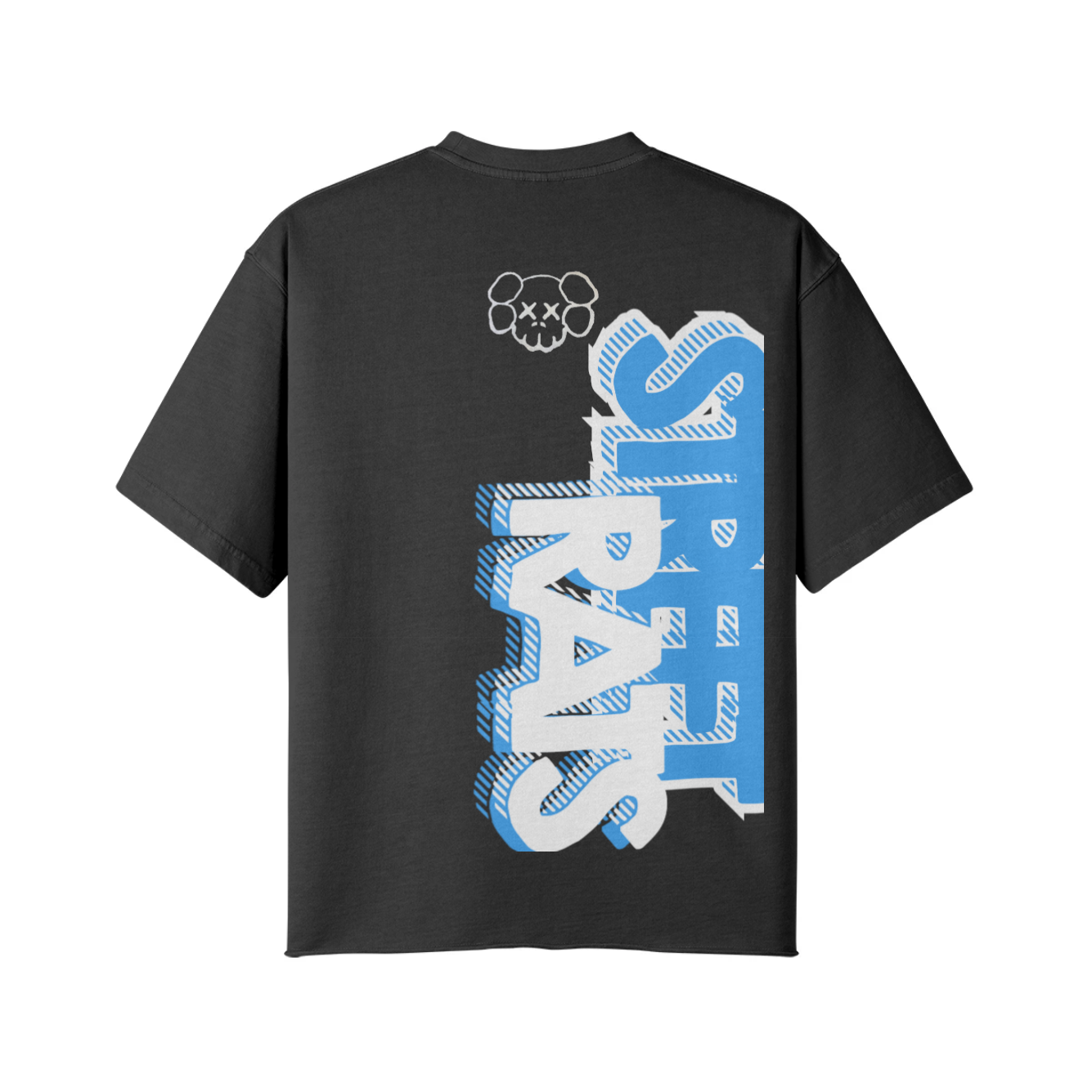 STREET RATS KAWS MOON T-SHIRT BLACK