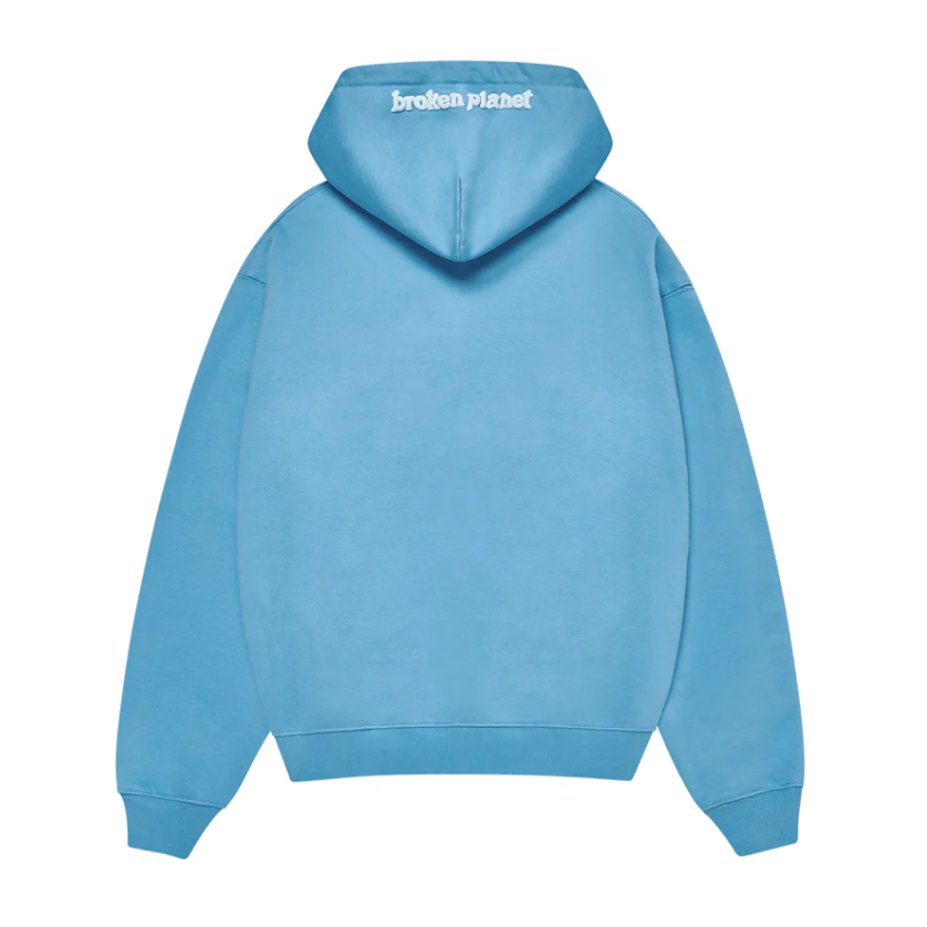 Broken Planet Zip-Up Hoodie Light Blue