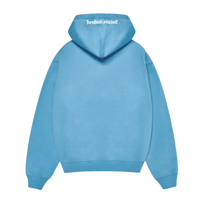 Broken Planet Zip-Up Hoodie Light Blue